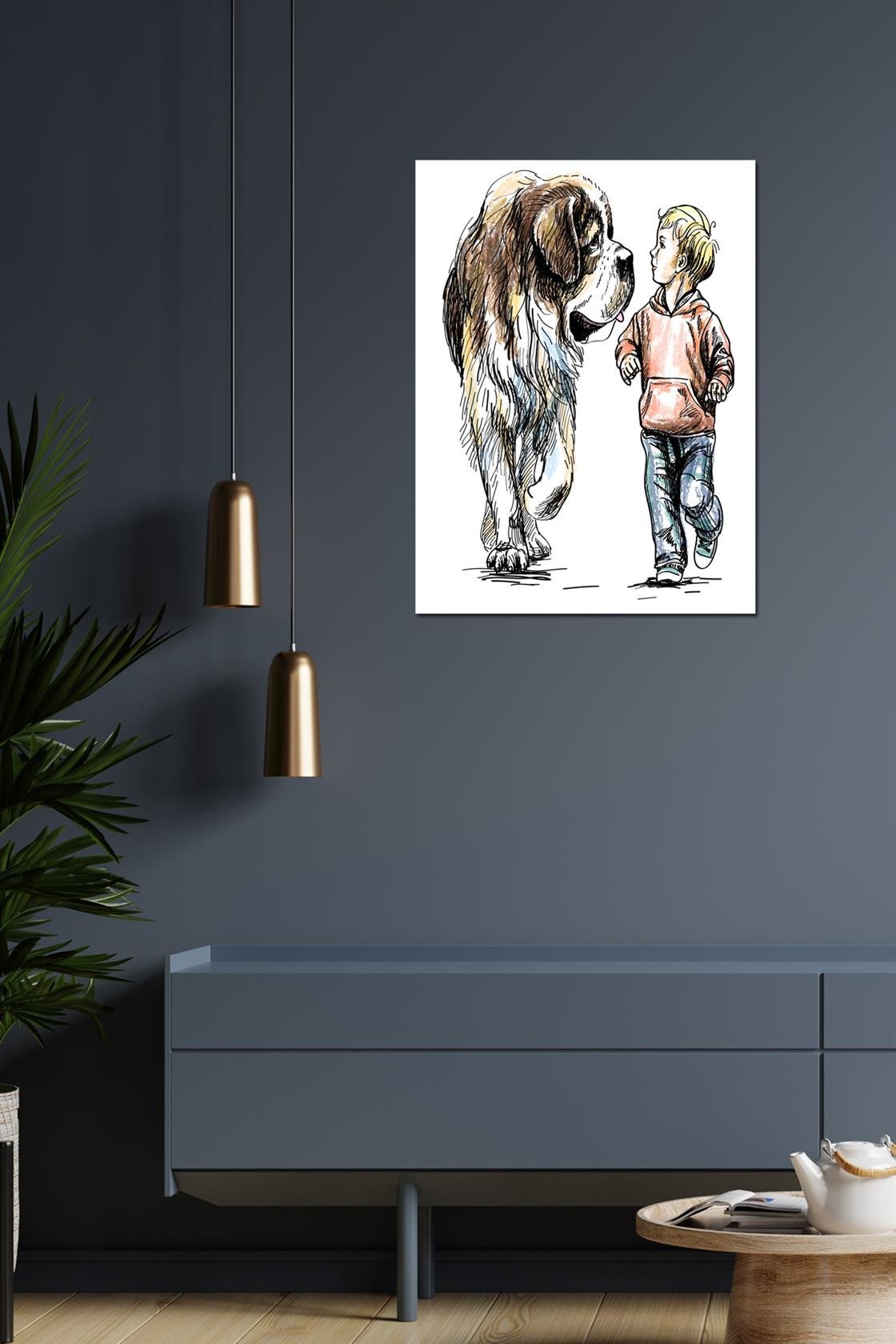 30x40 çizgisel sanatsal tablo