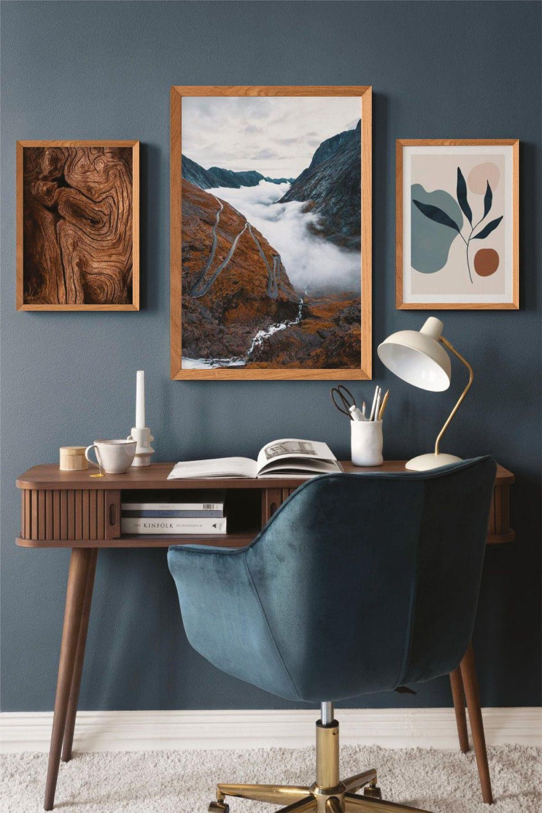 3 Parça İsveç Dağları Ve Bohem Temalı Tablo Seti