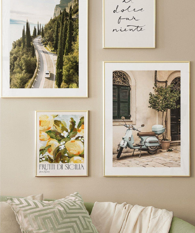 4 Parça Yol Ve Manzara Temalı Tablo Seti