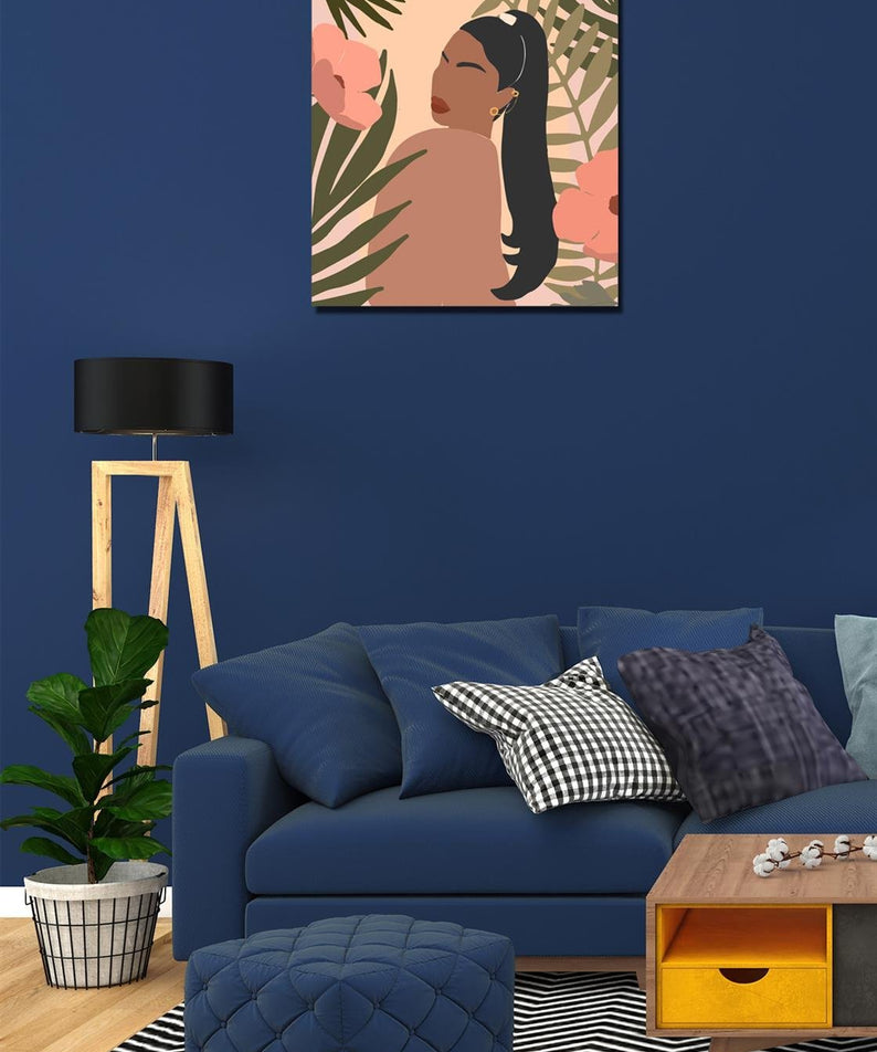 Botanik kadın portre 30x40 tablo