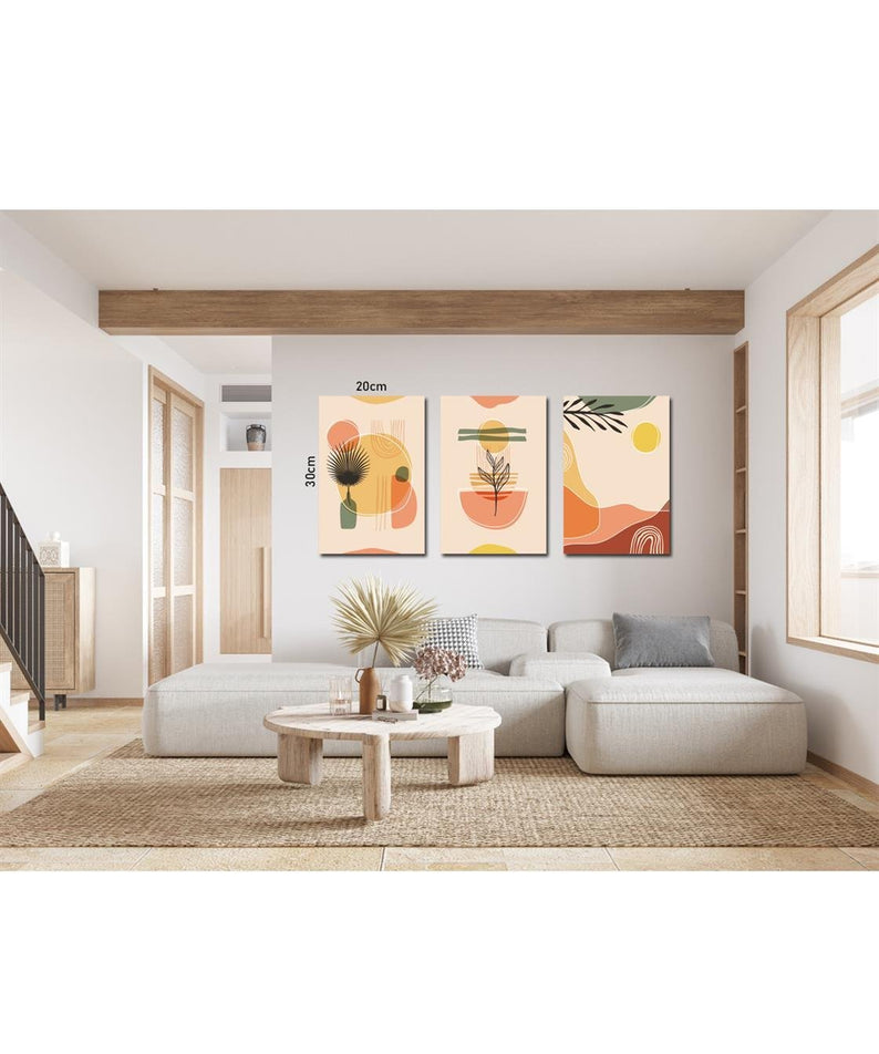 Modern tarzda 3'lü tablo seti