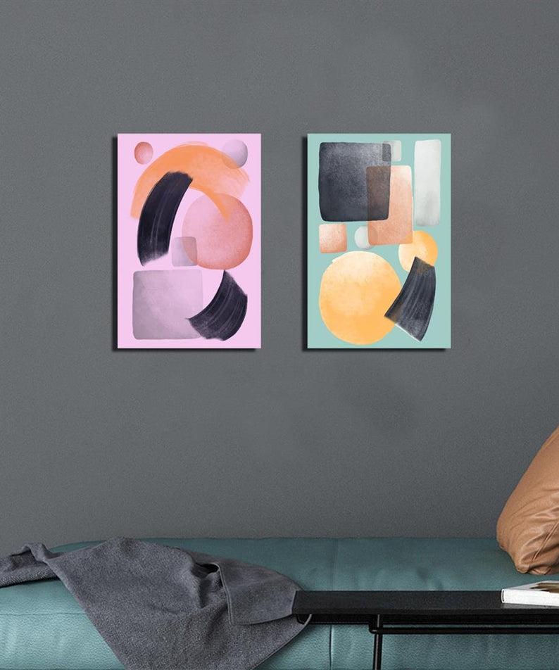 2 Parça sanatsal tablo seti