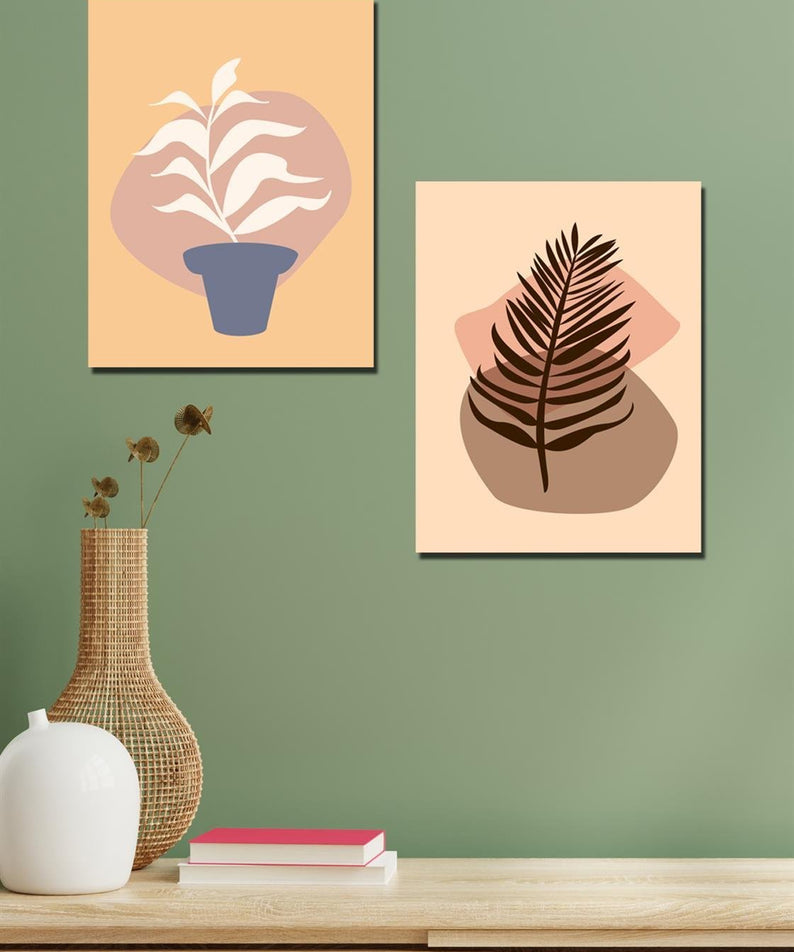 2 Parça Bohem tarzı sanatsal tablo seti