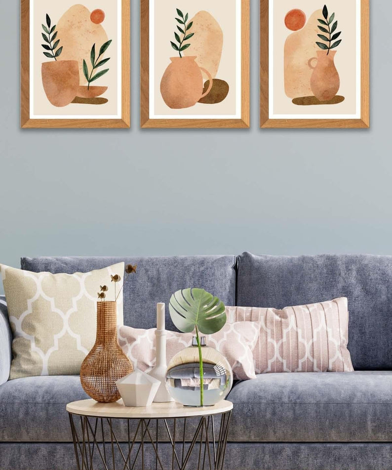 Bohem Ve Suluboya Tarzında Tablo Seti