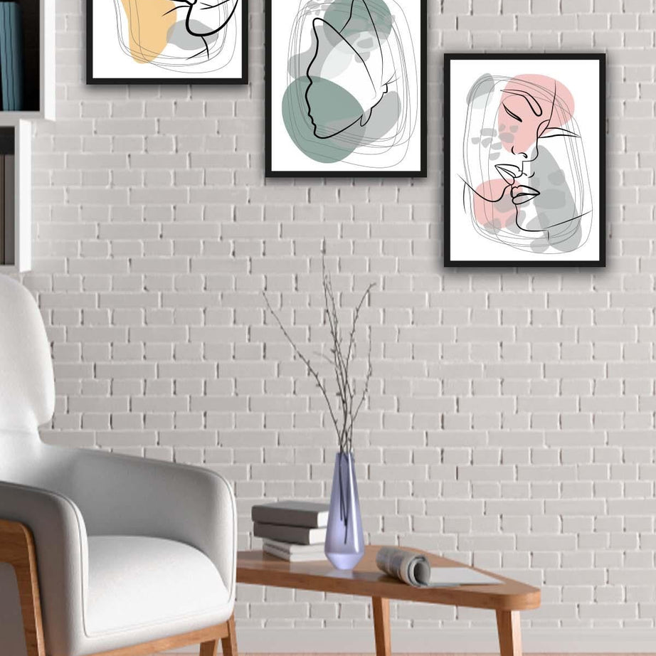 3 Parça Çizgisel Pantone Tablo Seti