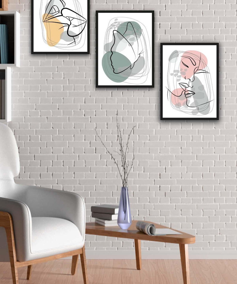 3 Parça Çizgisel Pantone Tablo Seti