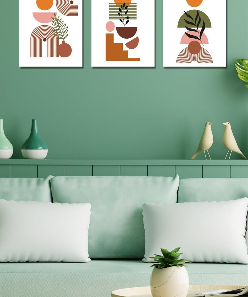 3 parça bohem tarzı tablo seti