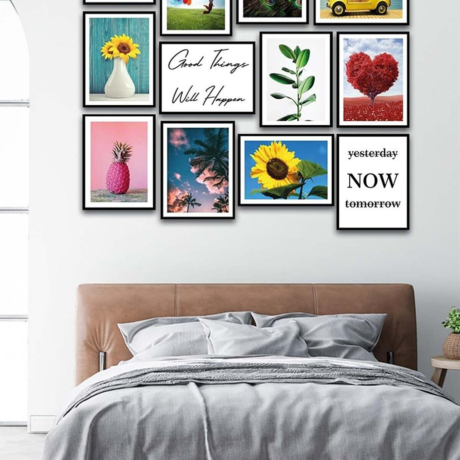 12 Parça Modern Tarzda Sanatsal Mdf Tablo Seti