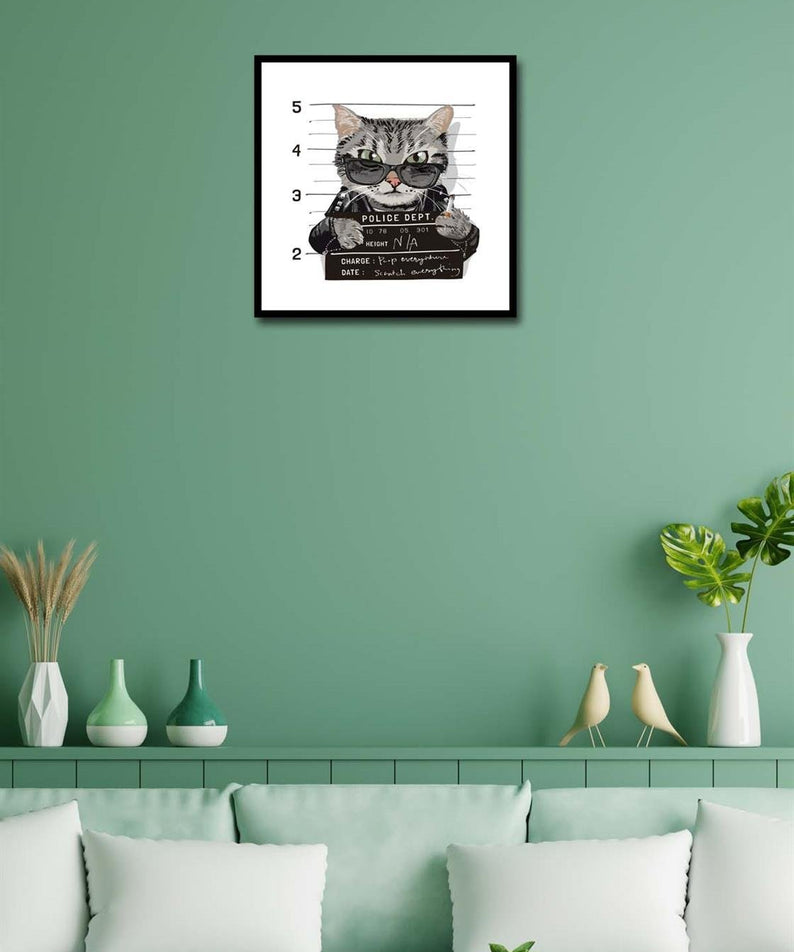 Suçlu Kedi Tasarımları Dijital baskı Tablolar