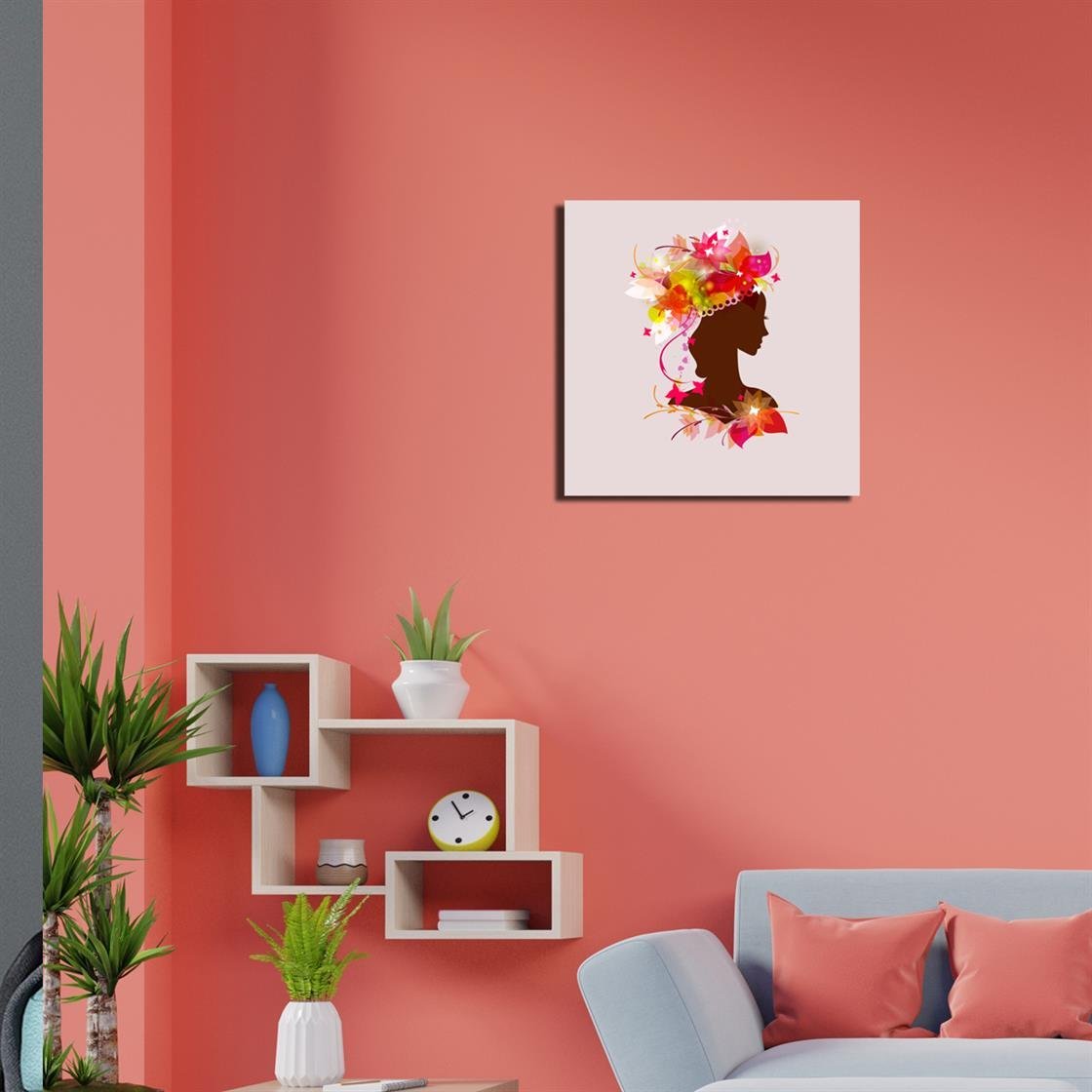 30x30 Kadın portre dijital baskı tablo