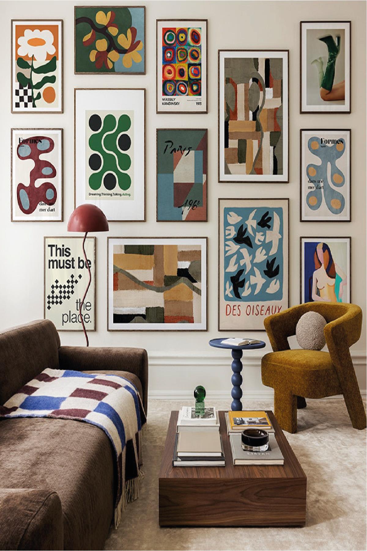 13 Parça This Must Be Geometrik Şekiller Modern Sanat (SİYAH ÇERÇEVE GÖRÜNÜMLÜ) Tablo Seti