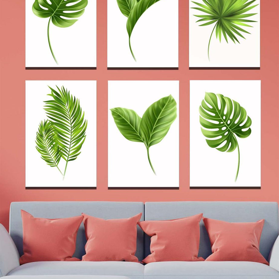 6 Parça tropical tablo seti dijital baskı