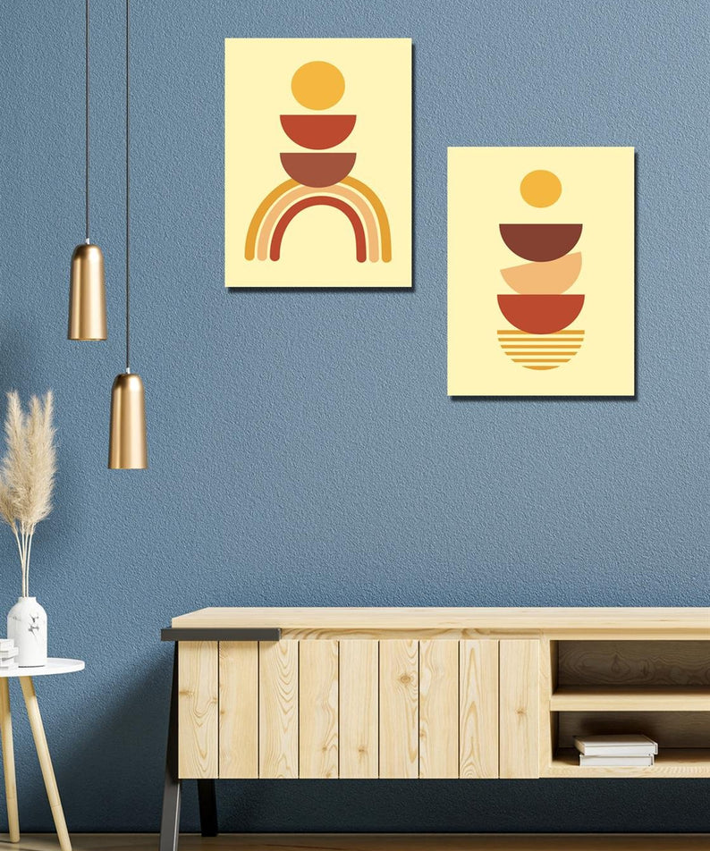 2 parça bohem tarzı tablo seti