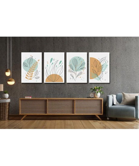 Çiçek desenli 4'lü tablo seti 3mm mdf