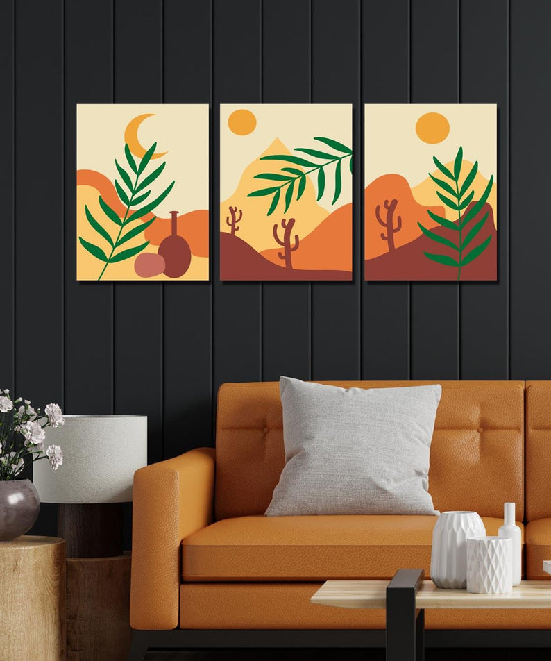 3 Parça modern Tarzda Tablo seti