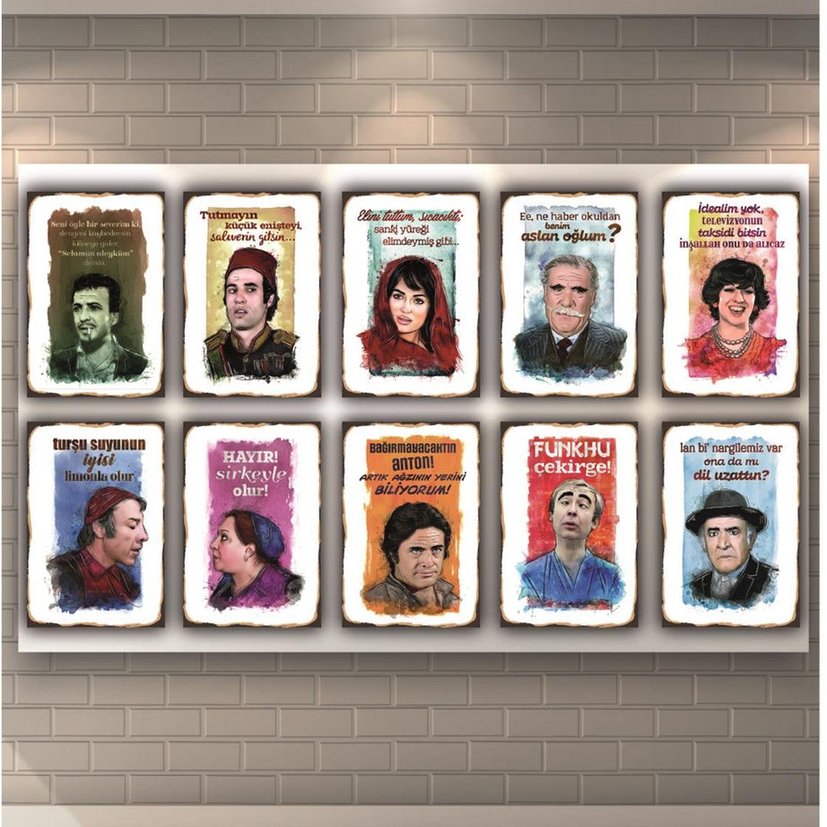 Yanlış Hayat Doğru Yaşanmaz Ahşap Poster