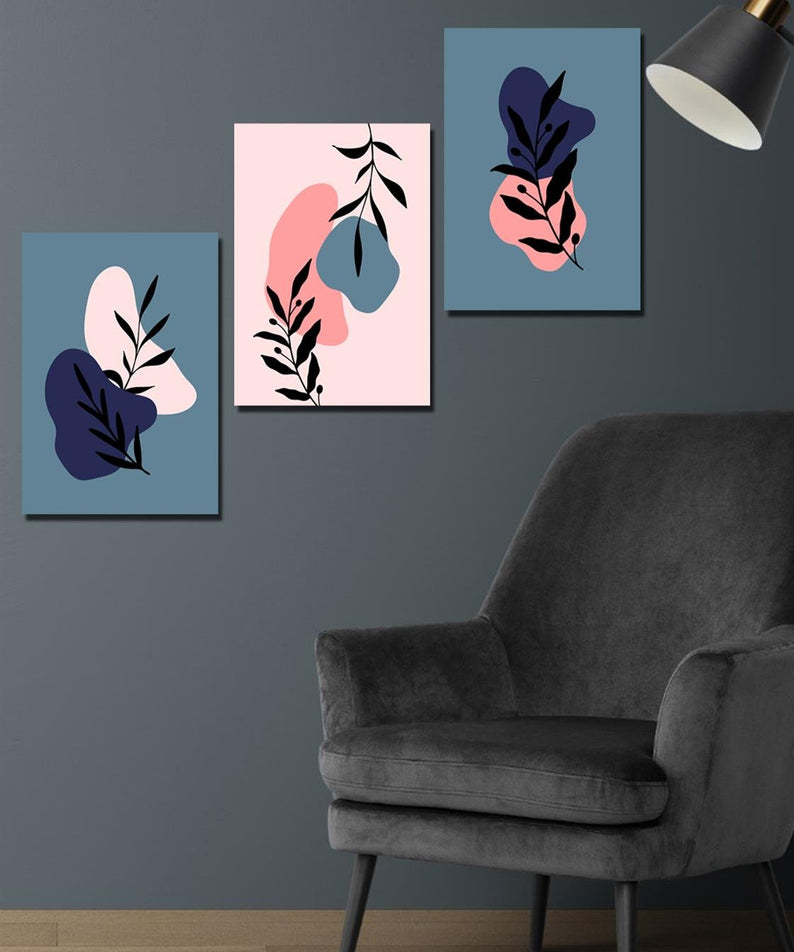 3 parça bohem modern tablo seti