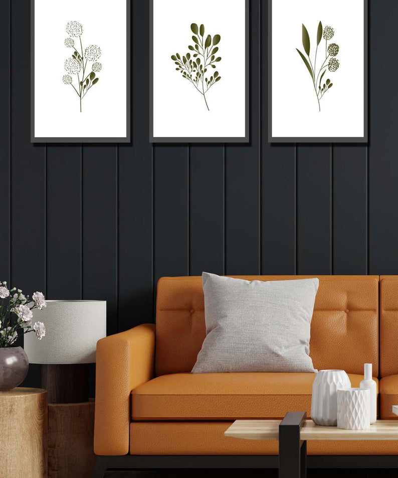 3 Parça Çerceve Görünümlü bohem tablo seti