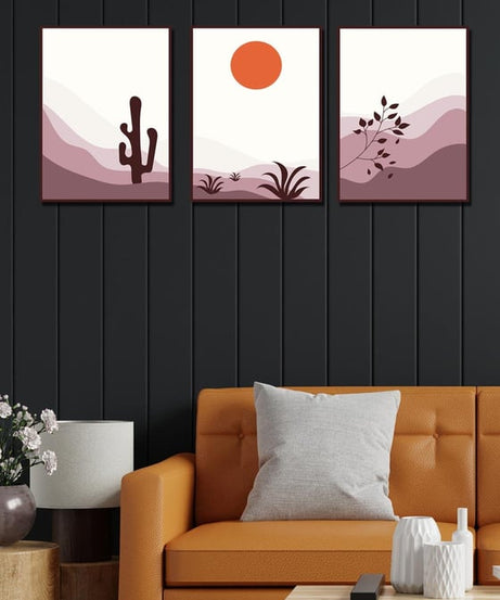 Günbatımı 3 parça Tablo seti