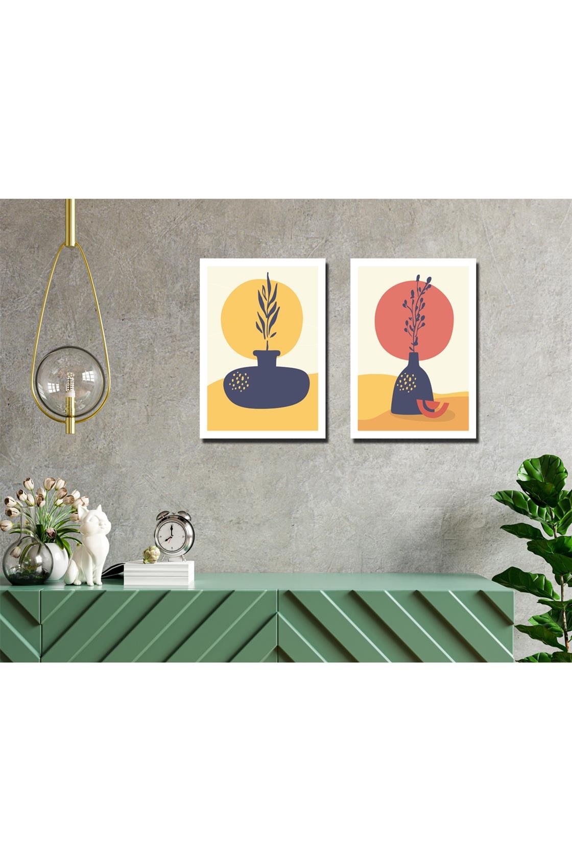 2'li modern tablo seti