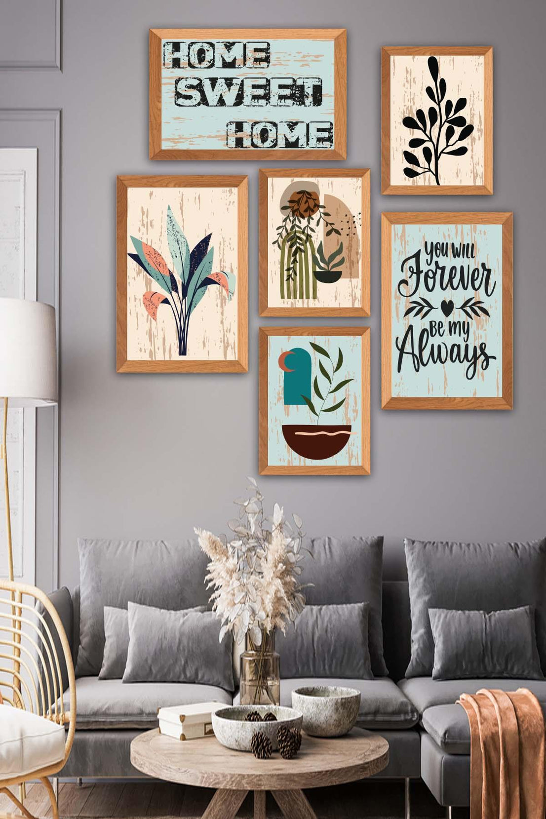 Home Sweet Home Temalı Tablo Seti