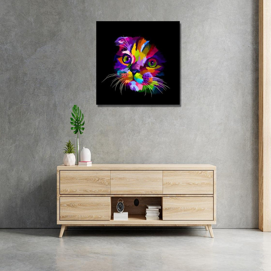 40x40 kedi tasarım tablo