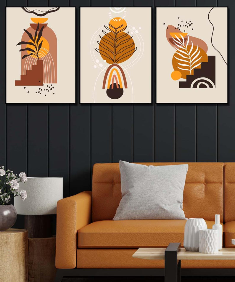 3 Parça modern tarzda dijital baskı tablo seti