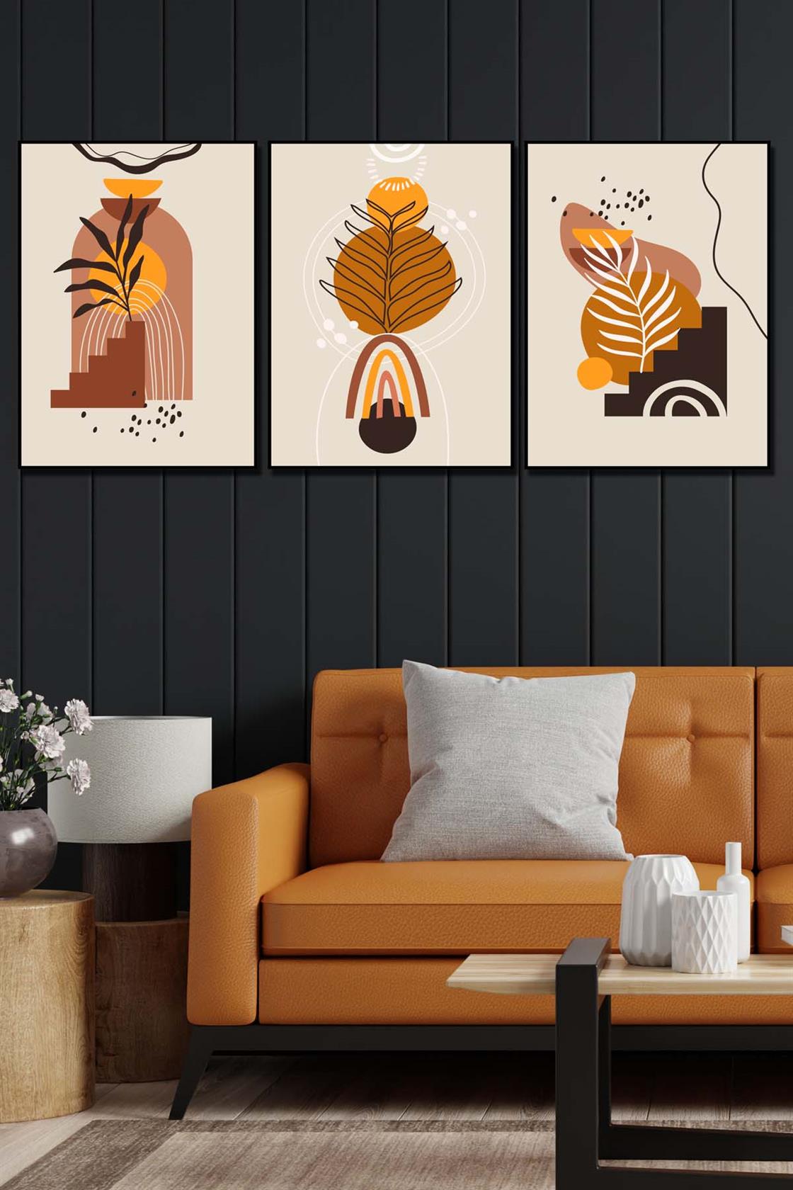 3 Parça modern tarzda dijital baskı tablo seti