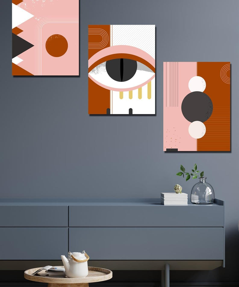 3 Parça modern tarzda dijital baskı tablo seti