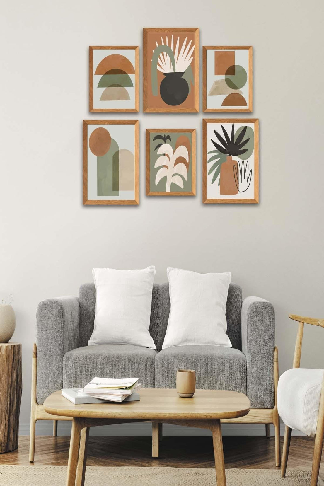 6 Parça Bohem Tarzında Tablo Seti