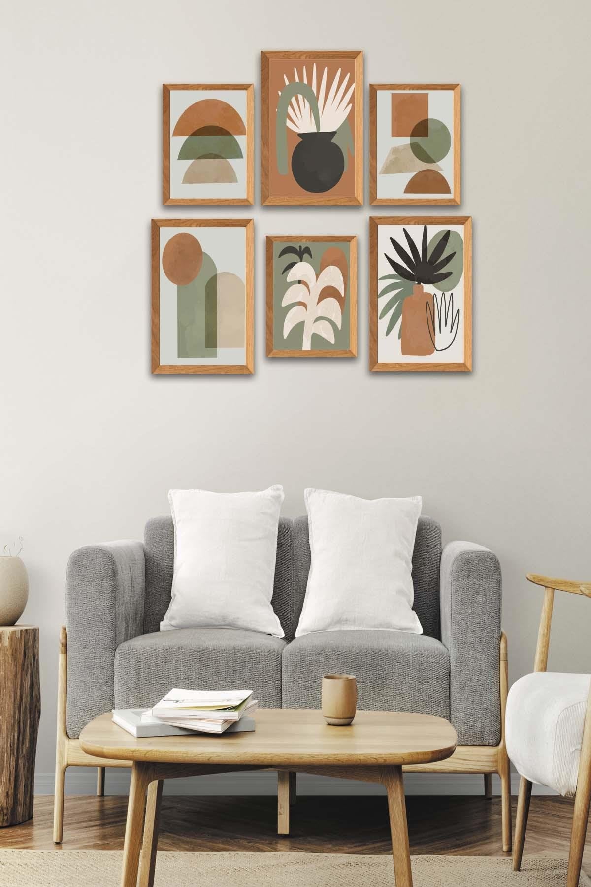 6 Parça Bohem Tarzında Tablo Seti