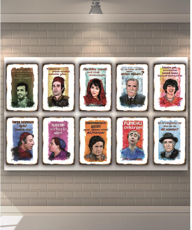 Bize Yeni Düşmanlar Lazım Ahşap Poster