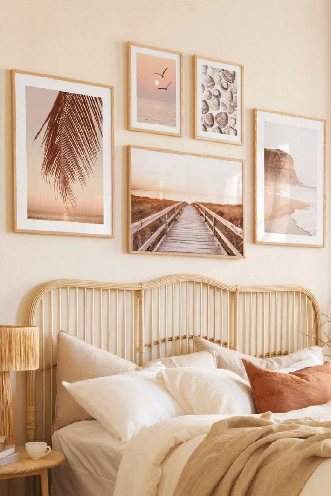 Gökyüzü Yaz Temalı Ahşap Çerçeve Görünümlü Tablo Seti