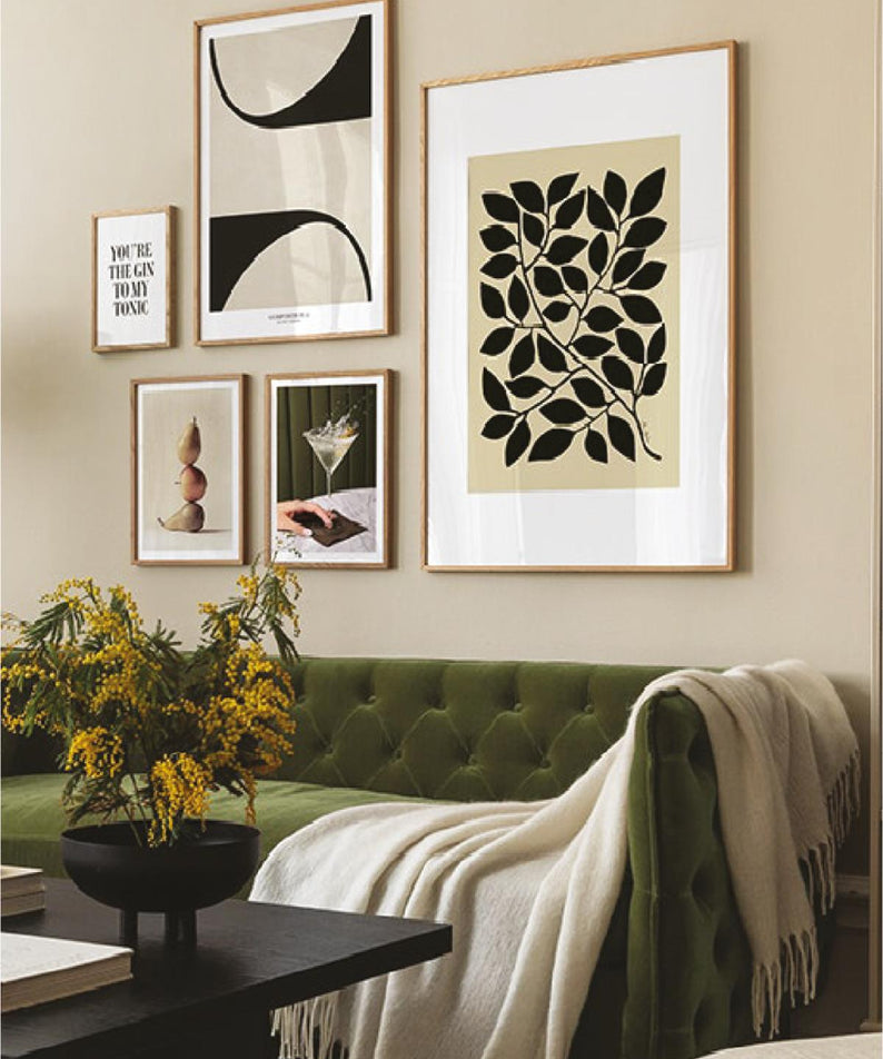 5 Parça You The Gın To My Toxıc Tarzında (AHŞAP ÇERÇEVE GÖRÜNÜMLÜ) Tablo Seti