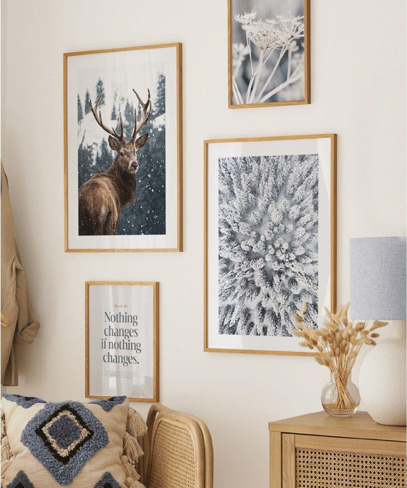 4 Parça Getik Ve Matisse Temalı Ahşap Çerçeve Görünümlü Tablo Seti