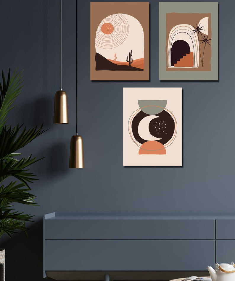 3 parça minimalist tablo seti