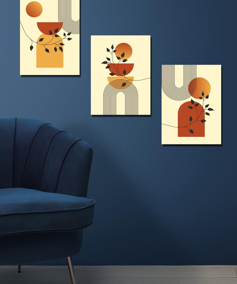 Sanatsal 3 parça tablo seti