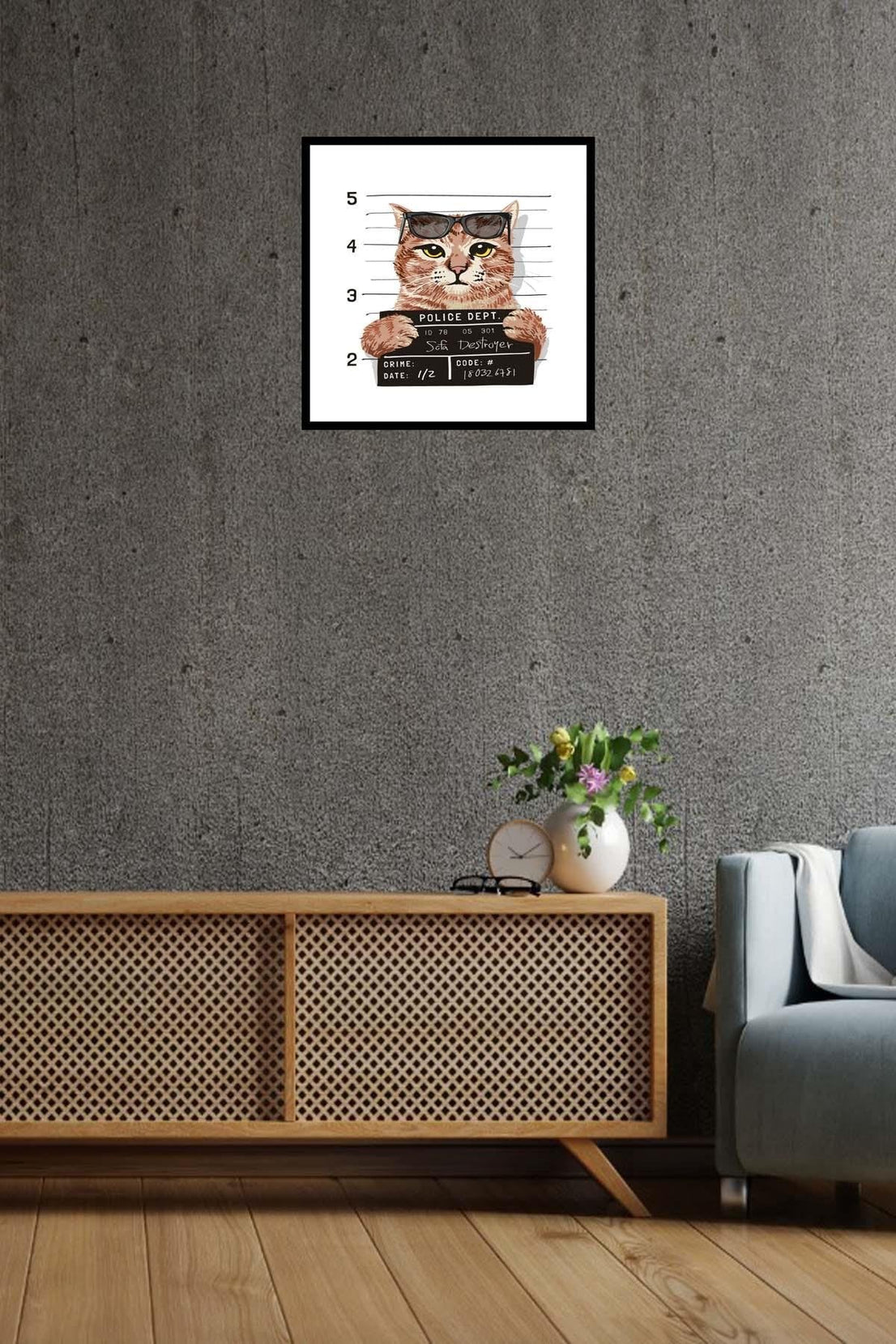 Suçlu Kedi Tasarımları Dijital baskı Tablolar