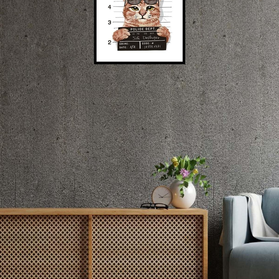 Suçlu Kedi Tasarımları Dijital baskı Tablolar