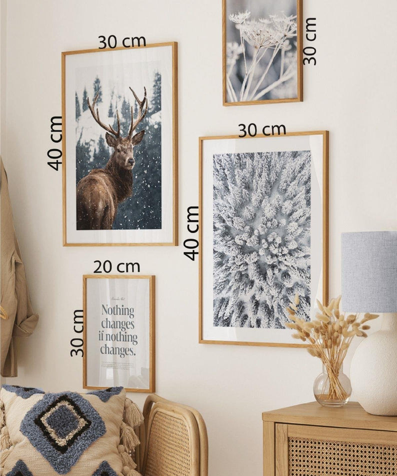 4 Parça Getik Ve Matisse Temalı Ahşap Çerçeve Görünümlü Tablo Seti