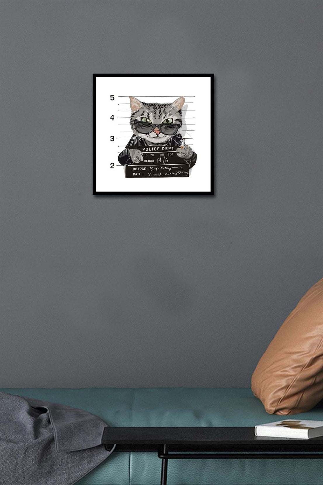 Suçlu Kedi Tasarımları Dijital baskı Tablolar