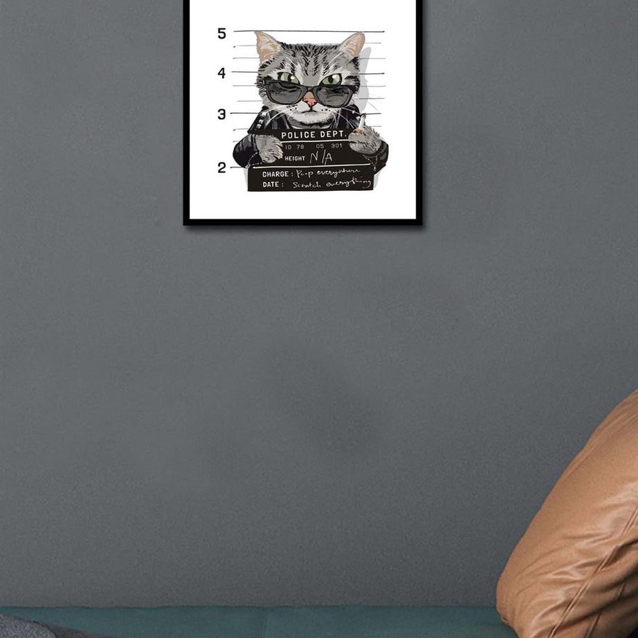 Suçlu Kedi Tasarımları Dijital baskı Tablolar