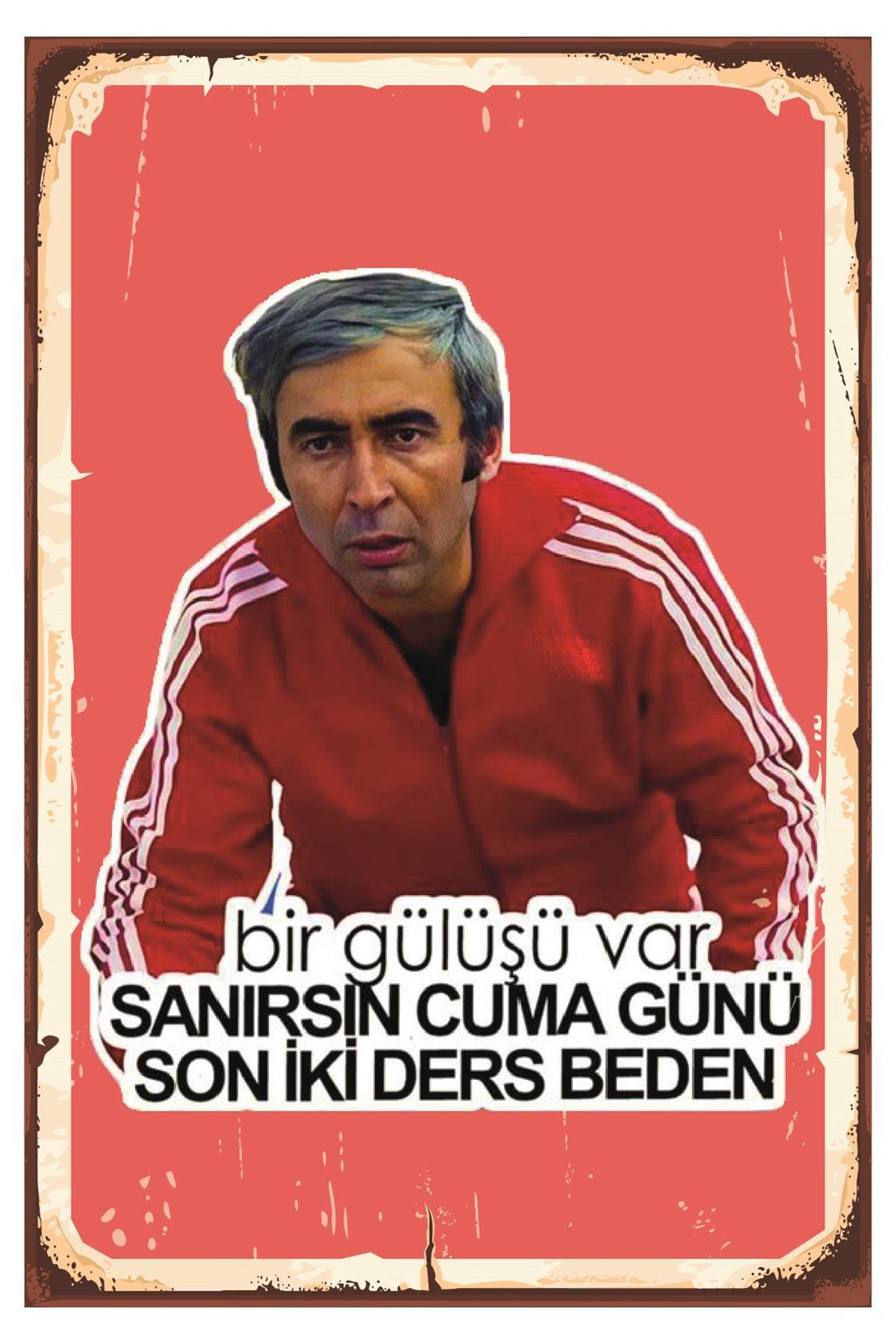 Bir Gülüşü Var Sanırsın Cuma Günü Ahşap Poster