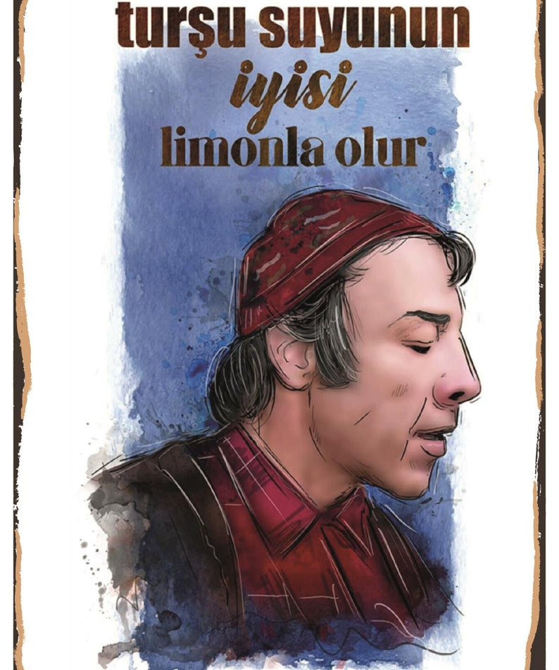 Hayır Turşuyla Olur Ahşap Poster