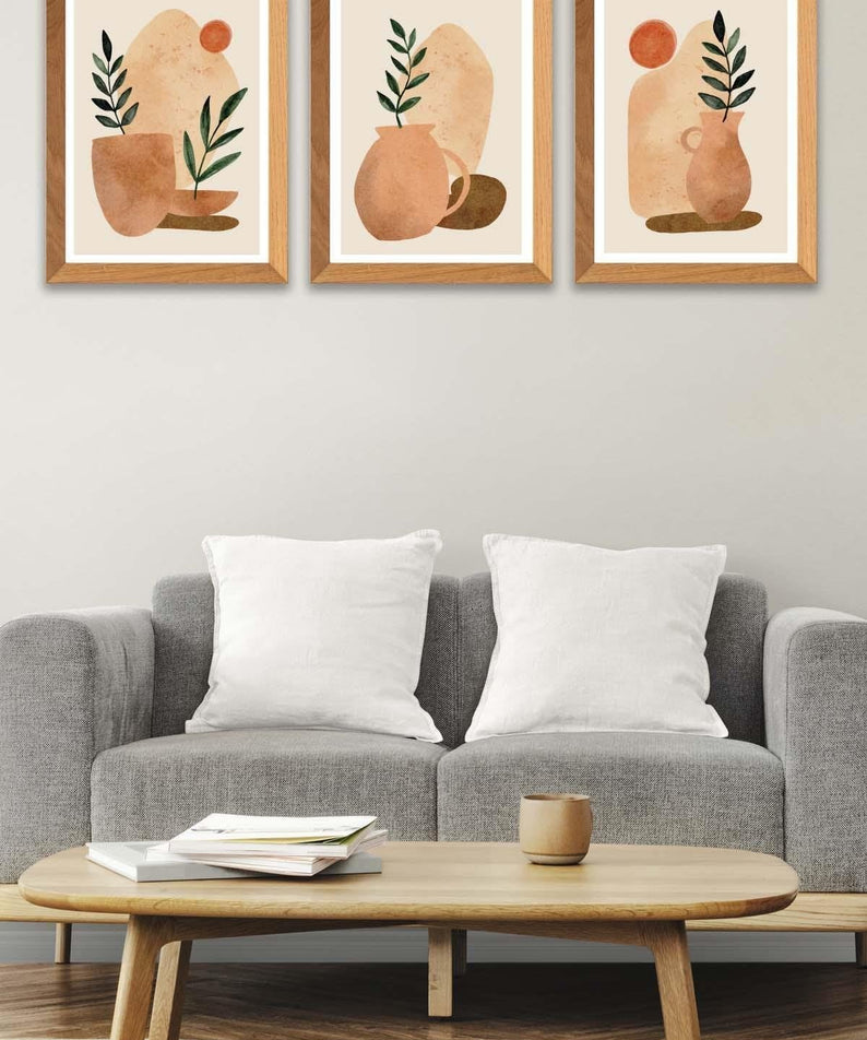 Bohem Ve Suluboya Tarzında Tablo Seti