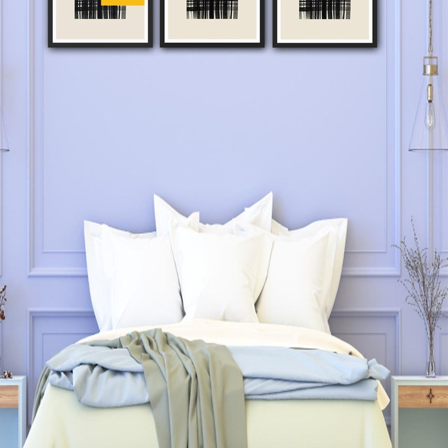 3 Parça Modern Sanat Tarzında Siyah Çerçeve Görünümlü Uv Baskı Mdf Tablo Seti