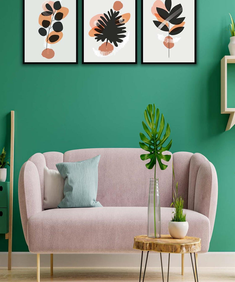 3 Parça Bohem Tarzı Sanatsal Tablo Seti