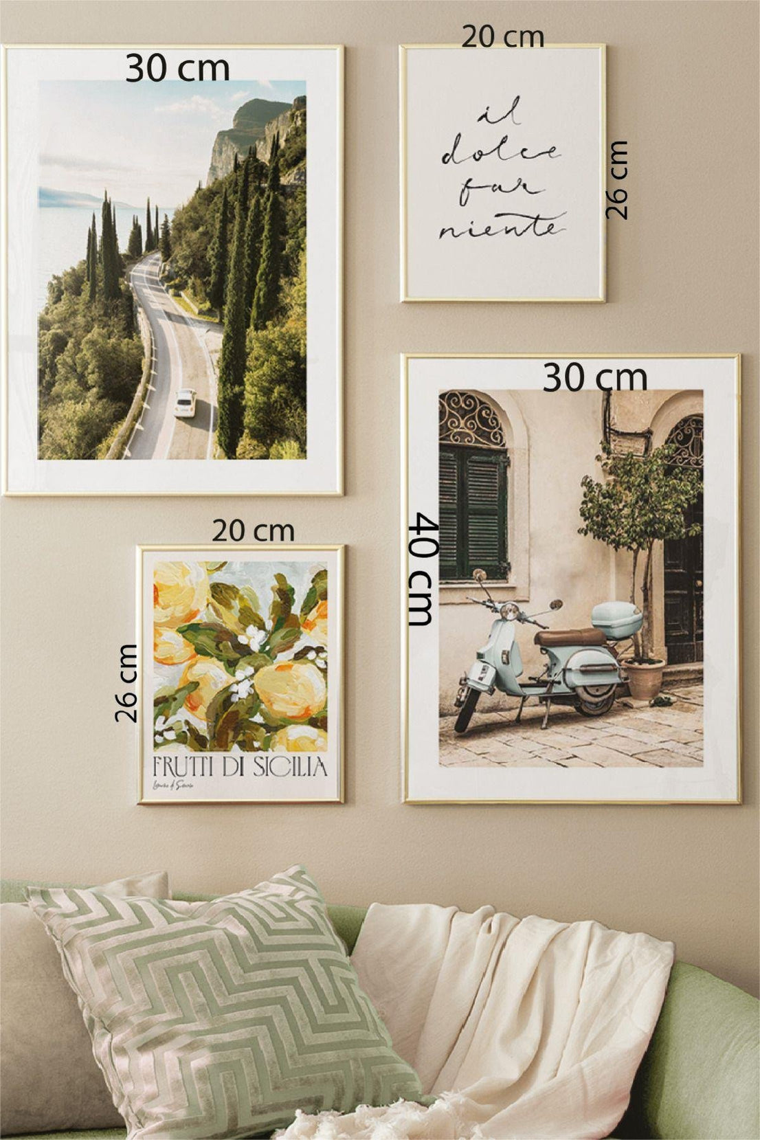 4 Parça Yol Ve Manzara Temalı Tablo Seti