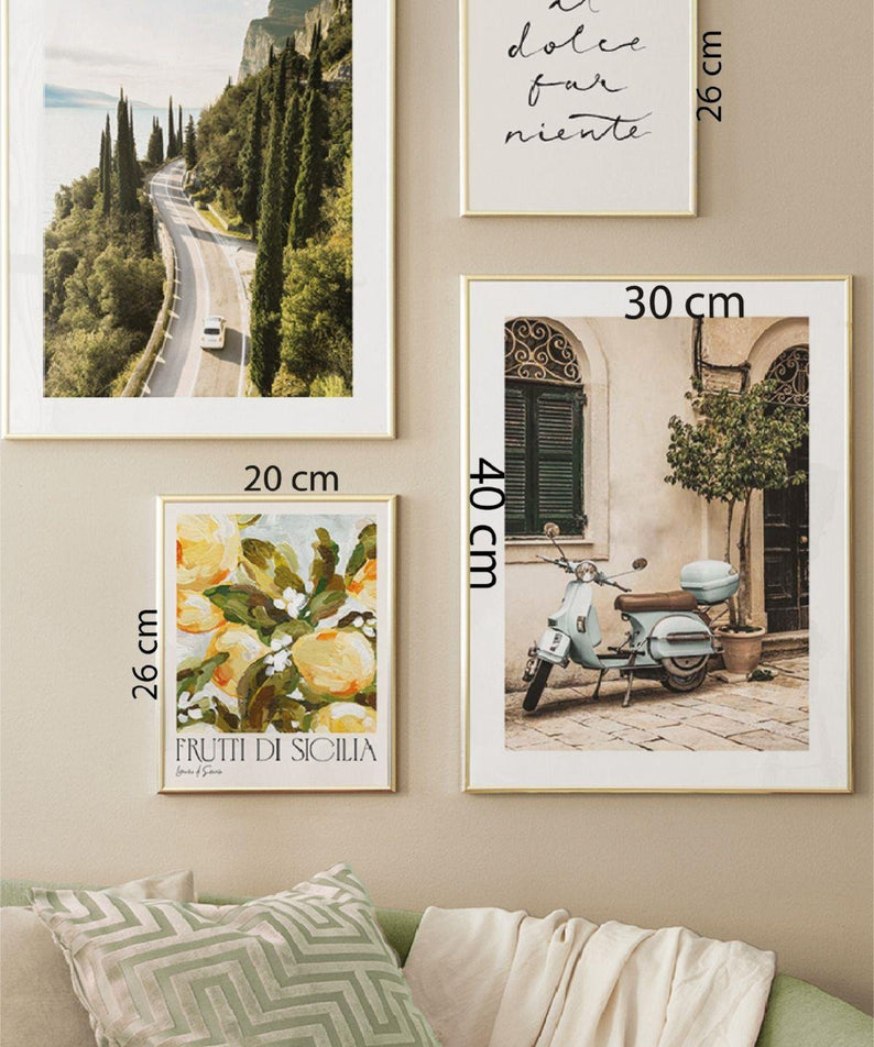 4 Parça Yol Ve Manzara Temalı Tablo Seti