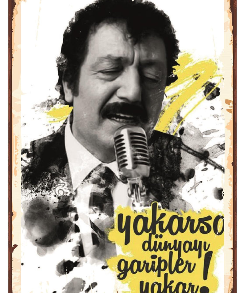 Yakarsa Dünyayı Garipler Yakar Ahşap Poster